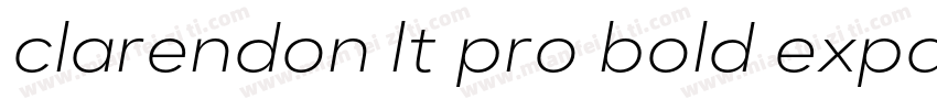 clarendon lt pro bold expanded byli字体转换